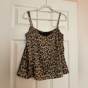 Animal print cami blouse